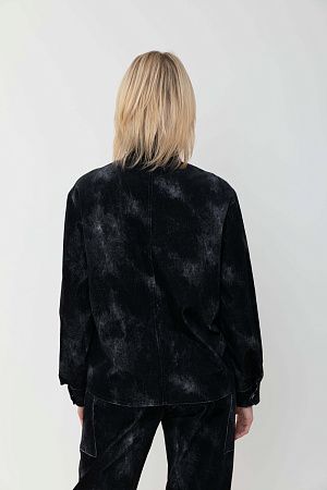 Рубашка Малу из итальянского хлопкового велюра с эффектом dapple